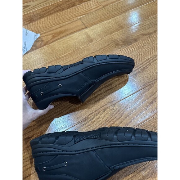 NEW Aston Marc Mens Black Comfort Dress Shoes Size 11 Slip On - Picture 4 of 8